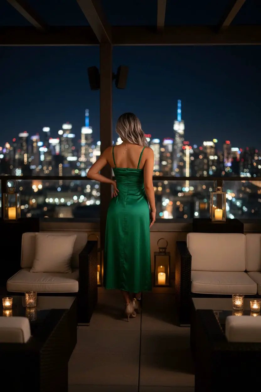 After Hours Satin Midi Slip Dress