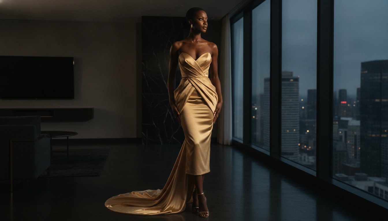 The Strapless Midi Dress: A Masterclass in High-Impact Sophistication
