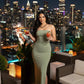 The Midnight Curve One-Shoulder Maxi Dress - After Nine