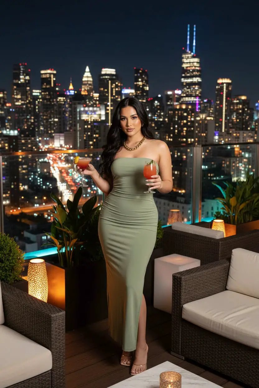 The Midnight Curve One-Shoulder Maxi Dress