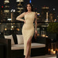 The Midnight Curve One-Shoulder Maxi Dress - After Nine