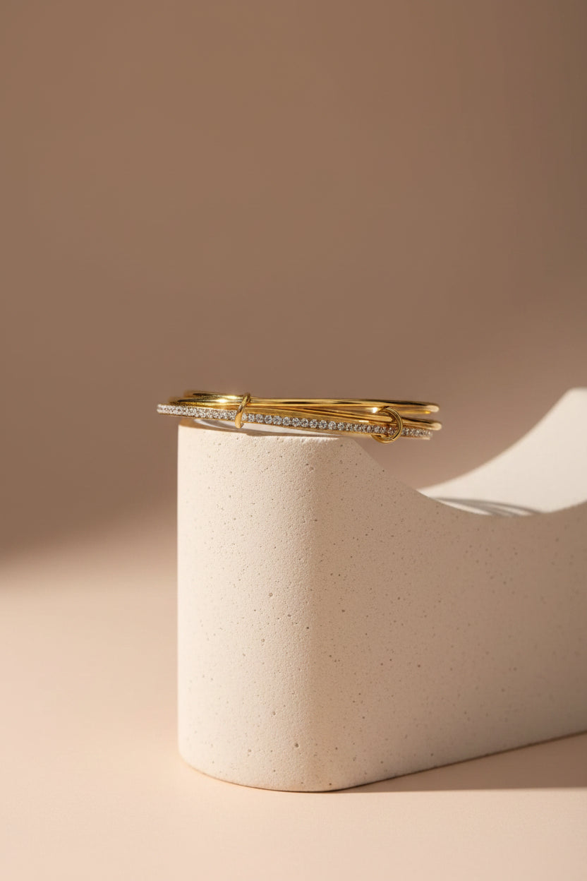 The Double Take Crossover Zircon Bracelet