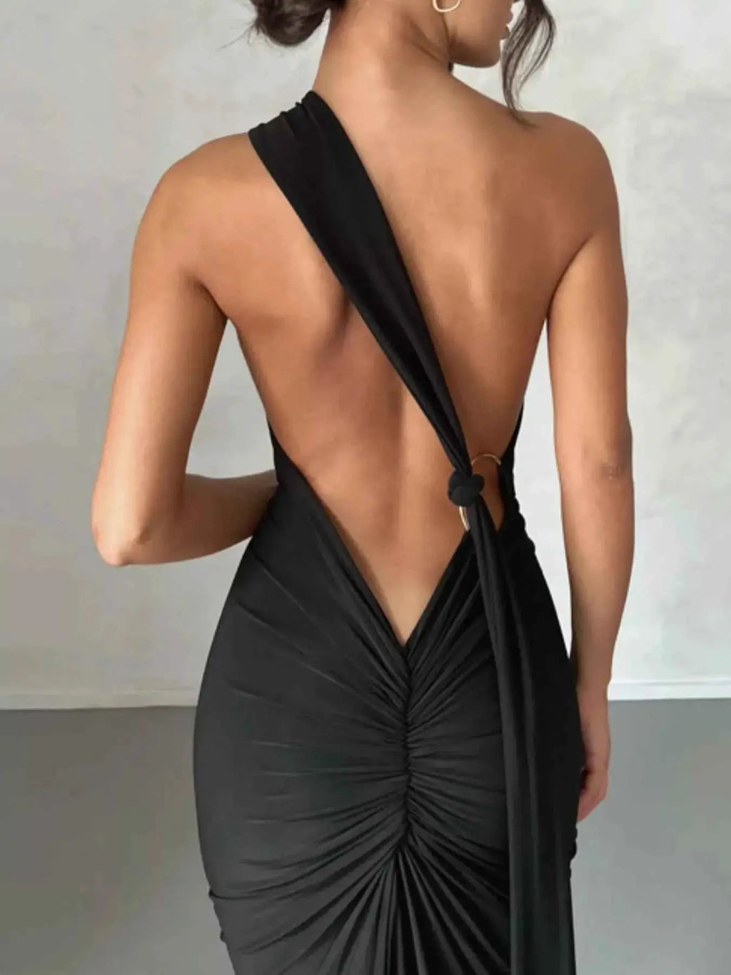 The Bordeaux One-Shoulder Maxi Dress