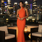 The Bordeaux One-Shoulder Maxi Dress - After Nine