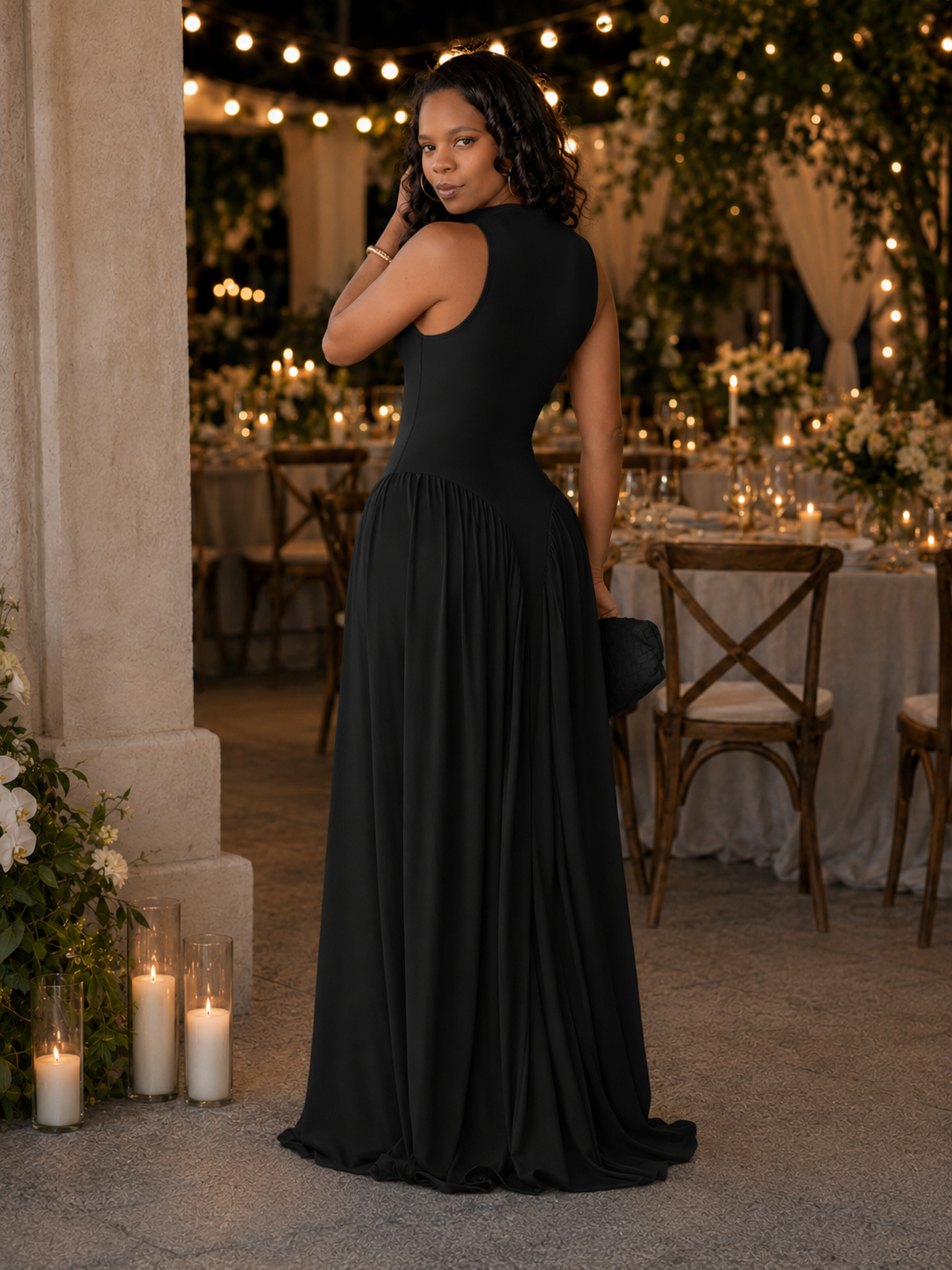 The Grand Arrival Drop-Waist Maxi Dress