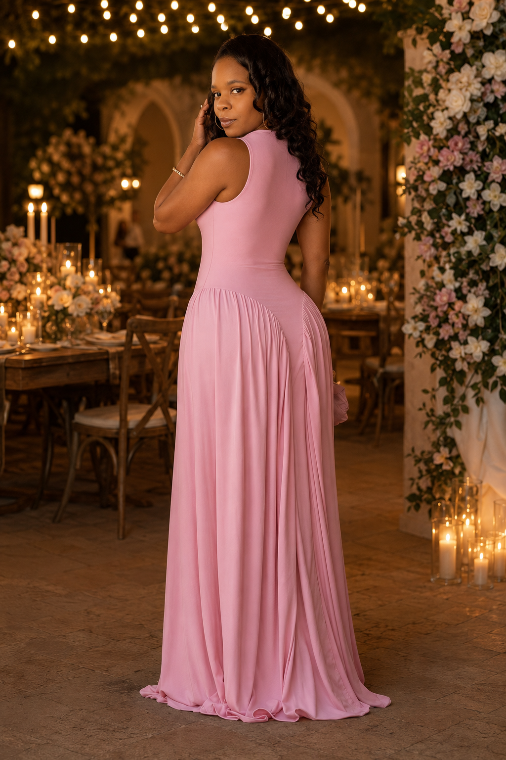 The Grand Arrival Drop-Waist Maxi Dress