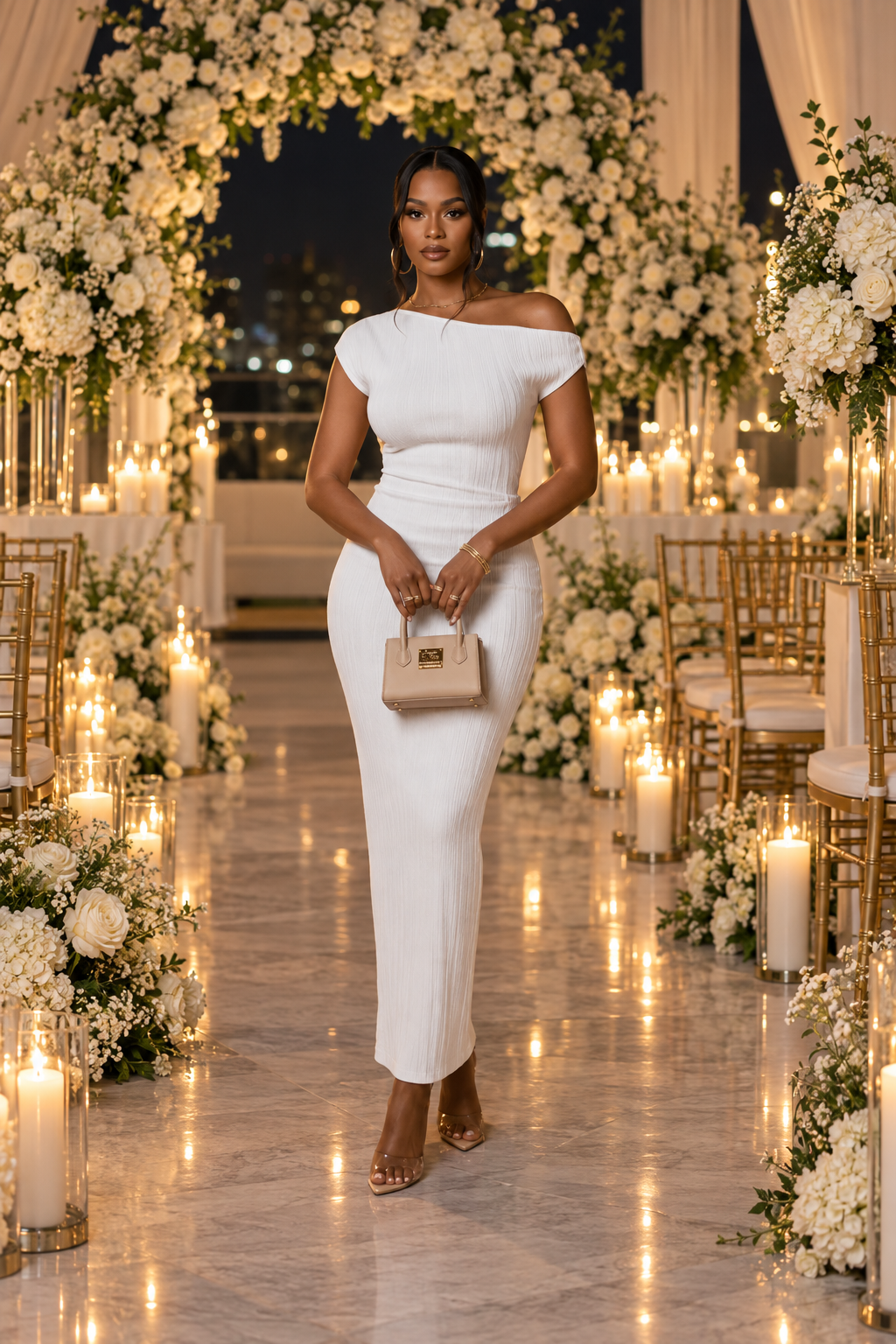 The Icon One-Shoulder Maxi Dress