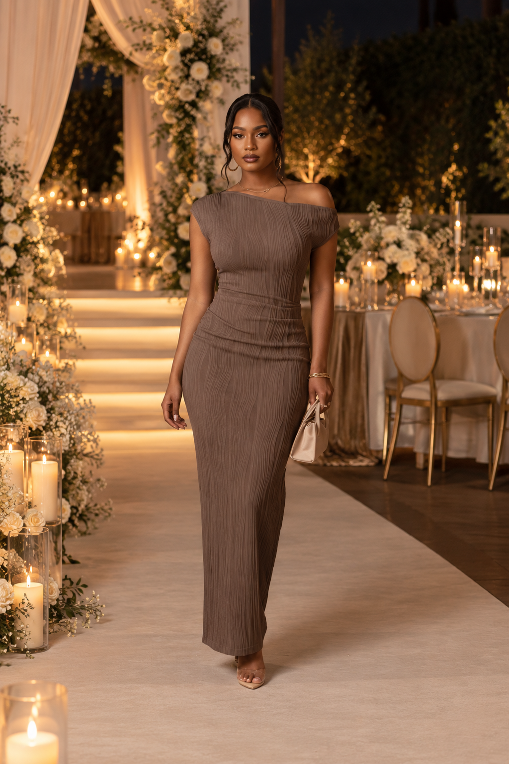 The Icon One-Shoulder Maxi Dress