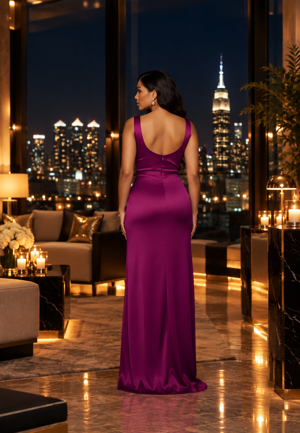 The Grand Entrance Satin Maxi Dress