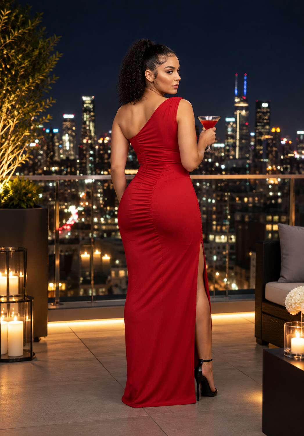 The Red Carpet Slit Maxi Dress