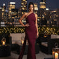 The Bordeaux One-Shoulder Maxi Dress - After Nine