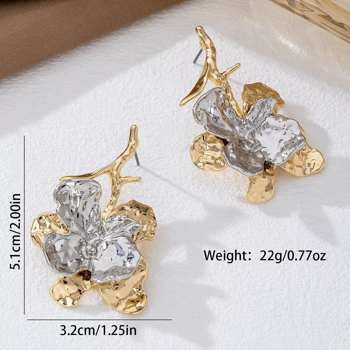 Silver Bloom Drop Earrings