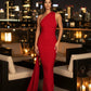 The Bordeaux One-Shoulder Maxi Dress - After Nine
